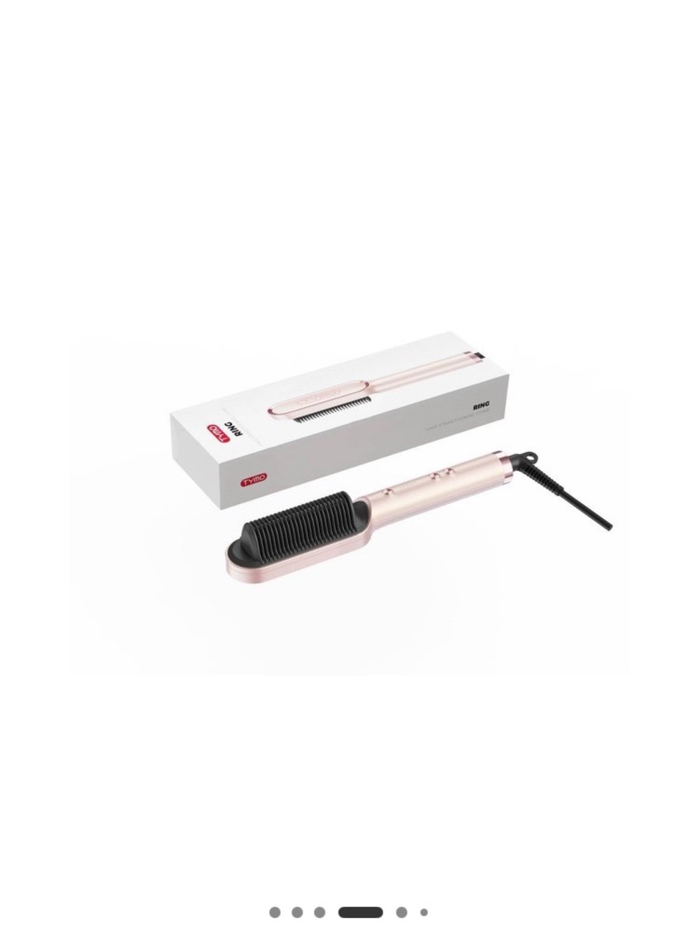 Tymo Rose Gold Straightening Brush - Sleek Women's Hair Tool 1-1/2 inch - Picture 4 of 10